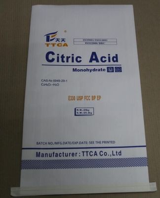 Water Soluble 25mesh Citric Acid Monohydrate Powder Food Grade