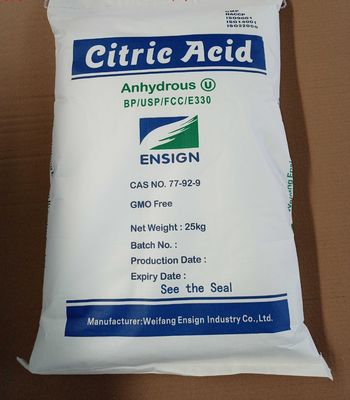 White Crystal C6H8O7 Citric Acid Granular , 12mesh Citric Acid Organic
