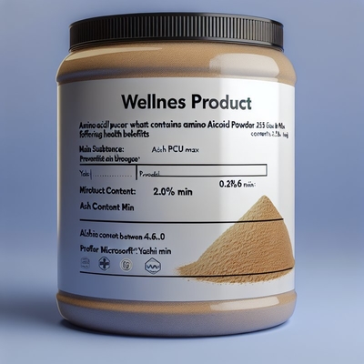 Yeast 25CFU/g Max Amino Acid Powder for Optimal pH 4.0-6.0 Balance and Health Benefits Ash 0.2% Min